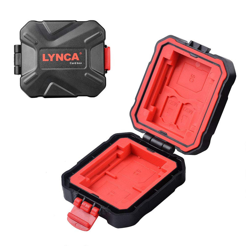 [Australia - AusPower] - LYNCA Memory Card Case Holder, Memory Card Hard Protector Case Professional Water-Resistant Anti-Shock Camera Card Storage Box for 3 SD Cards 2 TF/Micro SD Cards 2 CF Cards 2 XQD Cards 