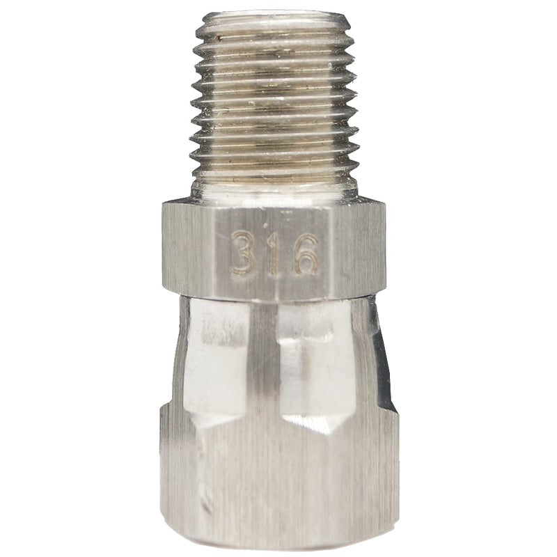 [Australia - AusPower] - RFS Stainless Steel Straight Tube Fitting, 1/2" Female JIC Swivel x 1/2" Male NPT Pipe 1/2"JIC x 1/2"NPT 