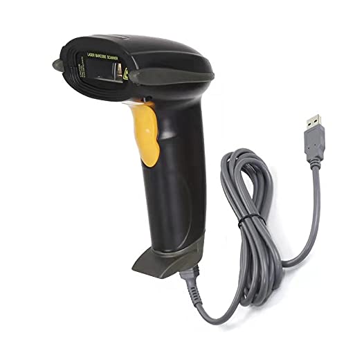 [Australia - AusPower] - 1D Wired Bar Code Scanners Readers for Computers, UNIDEEPLY USB Cable Laser Barcode Handheld, Hand Scanning Label UPC EAN Reader Gun Retails for Supermarket, Convenience Store, Warehouse, Black 