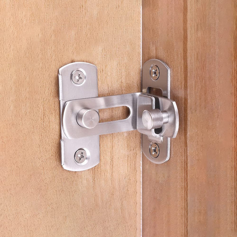 [Australia - AusPower] - Small 90 Degree Right Angle Door Lock for Door and Window Push-Pull Lock Door Buckle Special Door Lock silver 3 inches 