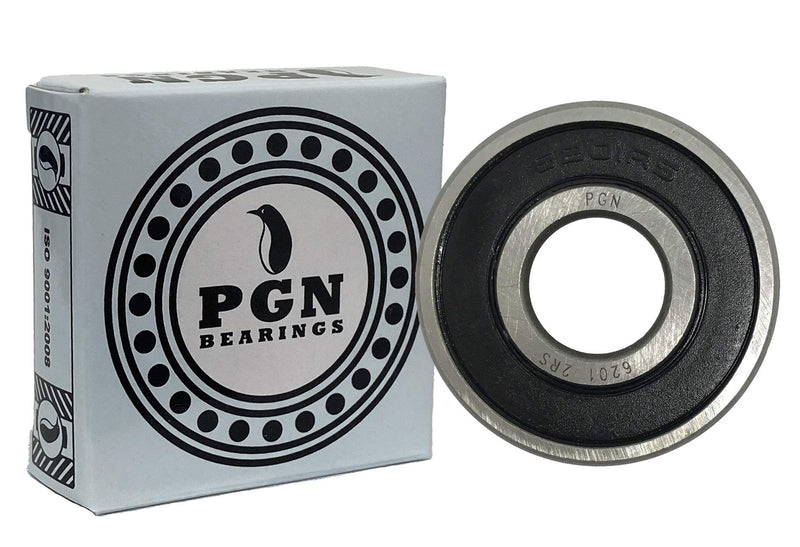 [Australia - AusPower] - (4 Pack) PGN 6201-2RS Sealed Ball Bearing - C3-12x32x10 - Lubricated - Chrome Steel 