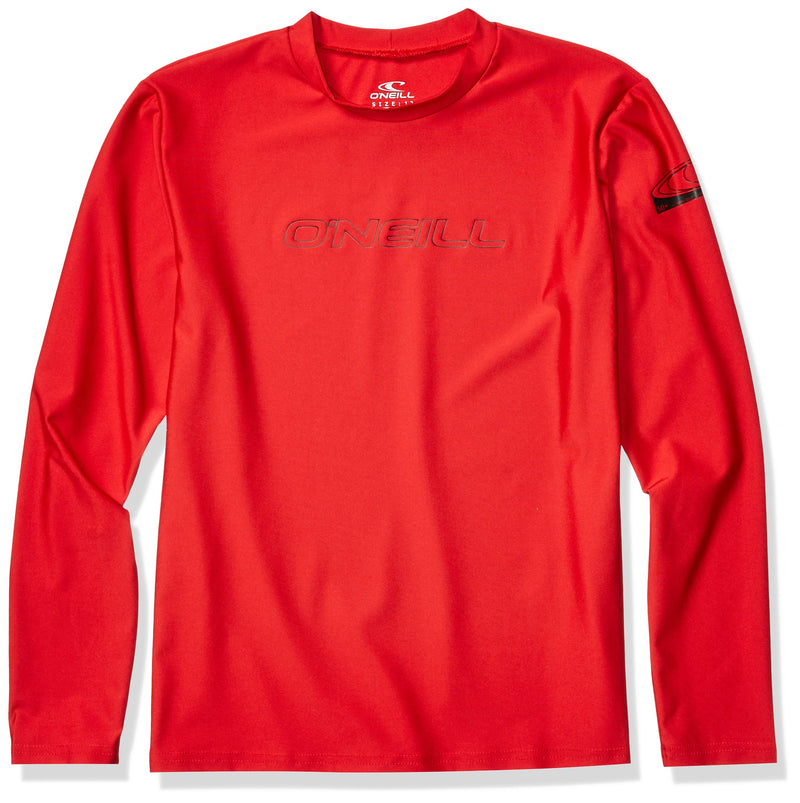 [Australia - AusPower] - O'NEILL boys Youth Basic Skins 50+ L/S Sun Shirt 4 Red 