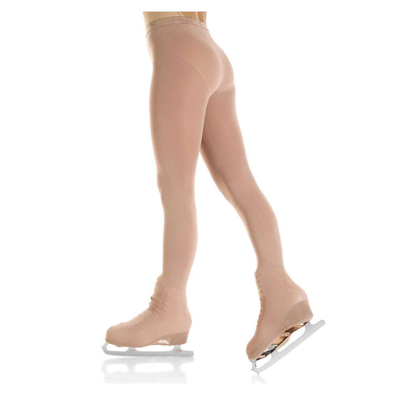 [Australia - AusPower] - DANCEYOU Figure Skating Over The Boot Tights Girls Women Skating Pantyhose Skating Tights for Performances 120 Denier, Tan Over the Boots Small 