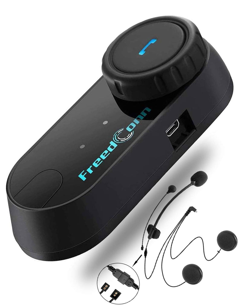 [Australia - AusPower] - Motorcycle Helmet Bluetooth Headset, TCOM VB Helmet Communication Systems 2Riders Snowmobile Helmet Bluetooth Intercom, Motobike Waterproof Interphone 800M Up to 3 Riders Pairing(1Pack) 