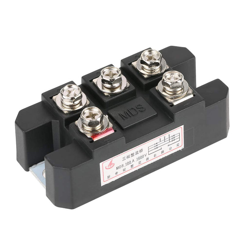 [Australia - AusPower] - High Power 100A 1600V Three Phase Diode Bridge Rectifier MDS100A Black Three Phase Diode Bridge Rectifier MDS-100A-1600V 