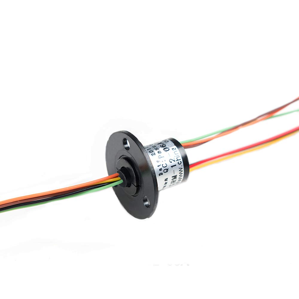 [Australia - AusPower] - Comidox 12.5mm 300Rpm 6 Wires CIRCUITSx2A Capsule Electrical Slip Ring for Monitor Robotic Electrical Test Equipment 1Pcs 