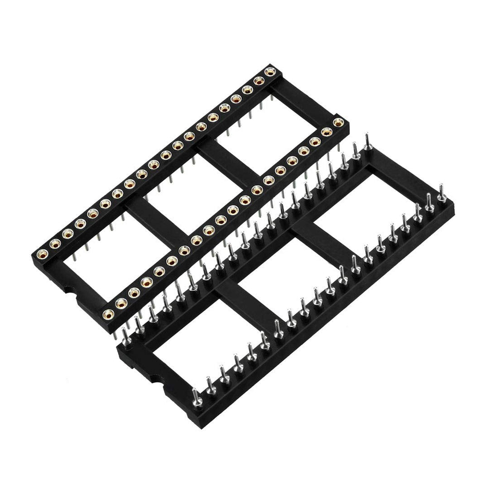 [Australia - AusPower] - uxcell 6pcs DIP IC Chip Socket Adaptor 2.54mm Pitch 15.2mm Row Pitch 2 Row 40 Round Pins Soldering 