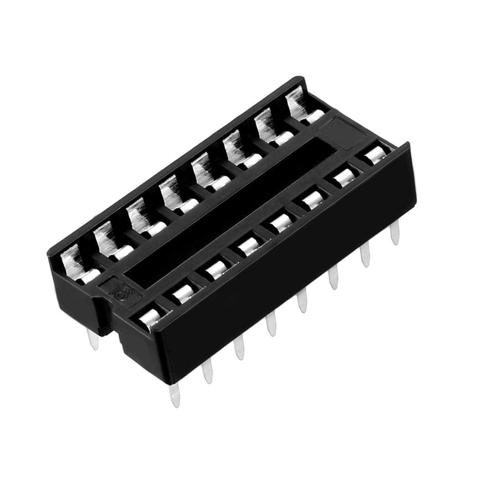 [Australia - AusPower] - uxcell 10pcs DIP IC Chip Socket Adaptor 2.54mm Pitch 7.6mm Row Pitch 2 Row 16 Flat Pins Soldering 
