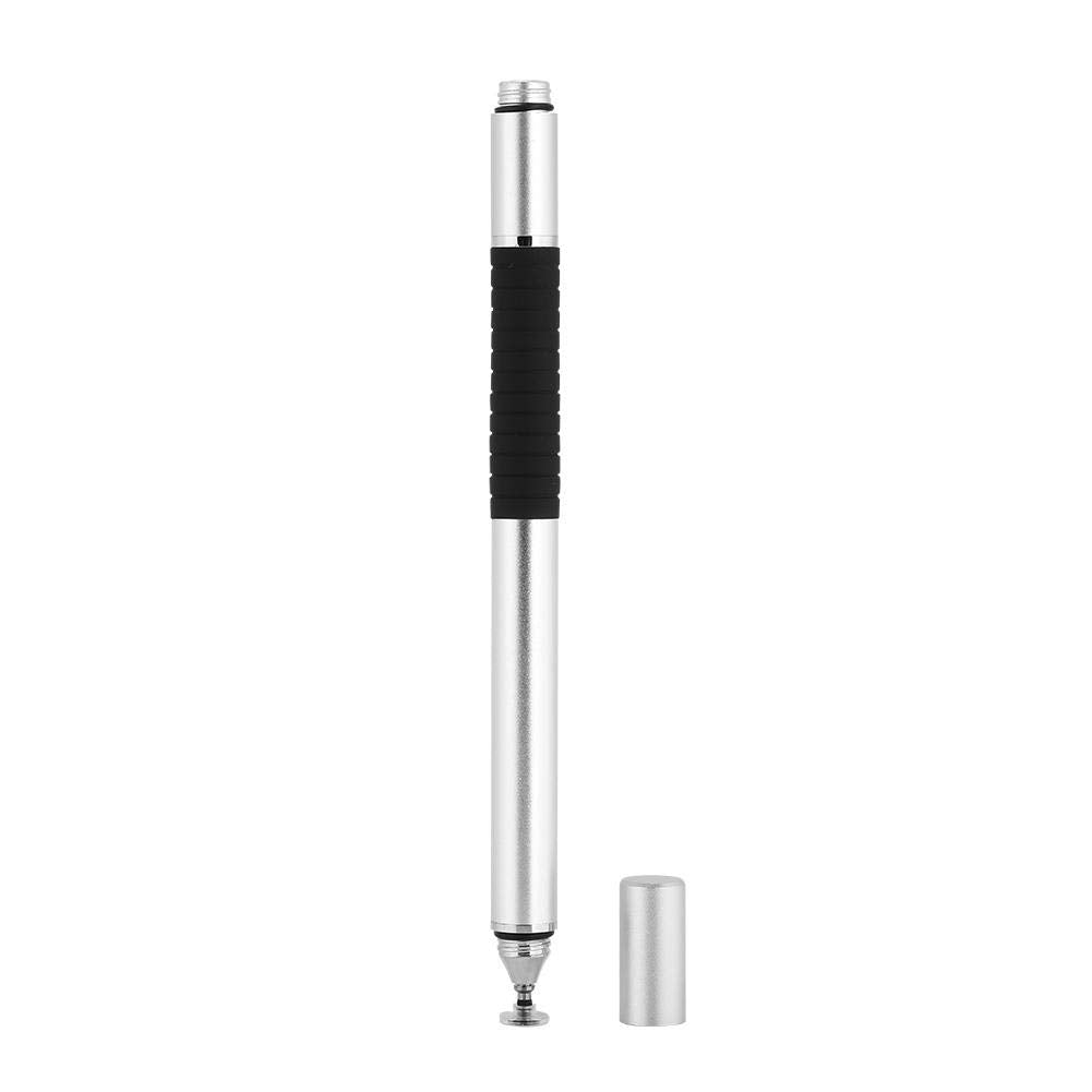 [Australia - AusPower] - Zerone High Precision Capacitive Stylus Pen, Universal Disc Stylus Touch Screen Pen High Sensitivity & Precision for Device with Touch Screens(Silver) Silver 