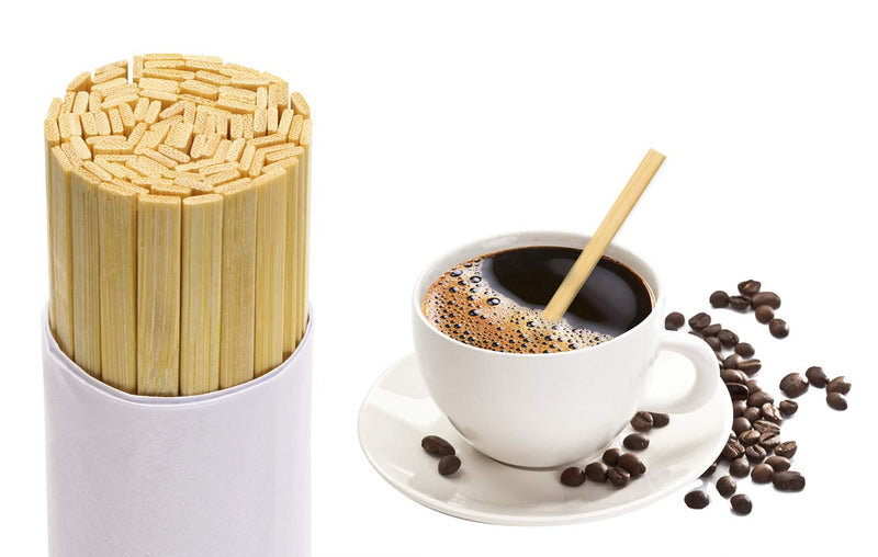 [Australia - AusPower] - Mini Skater Mini Skater 100Pcs 7 Inch Drink Stirrers Bamboo Environmental Friendly Biodegradable Stir Stick for Coffee Milk Beverages (7 Inch) 