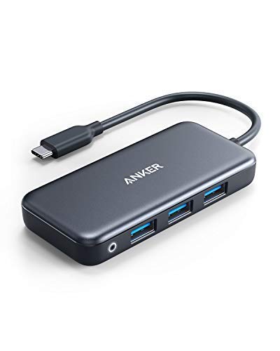 [Australia - AusPower] - Anker USB C Hub, 5-in-1 USB C Adapter, with SD/TF Card Reader, 3 USB 3.0 Ports, for MacBook Pro 2018/2017/2016, Chromebook, XPS, and More 
