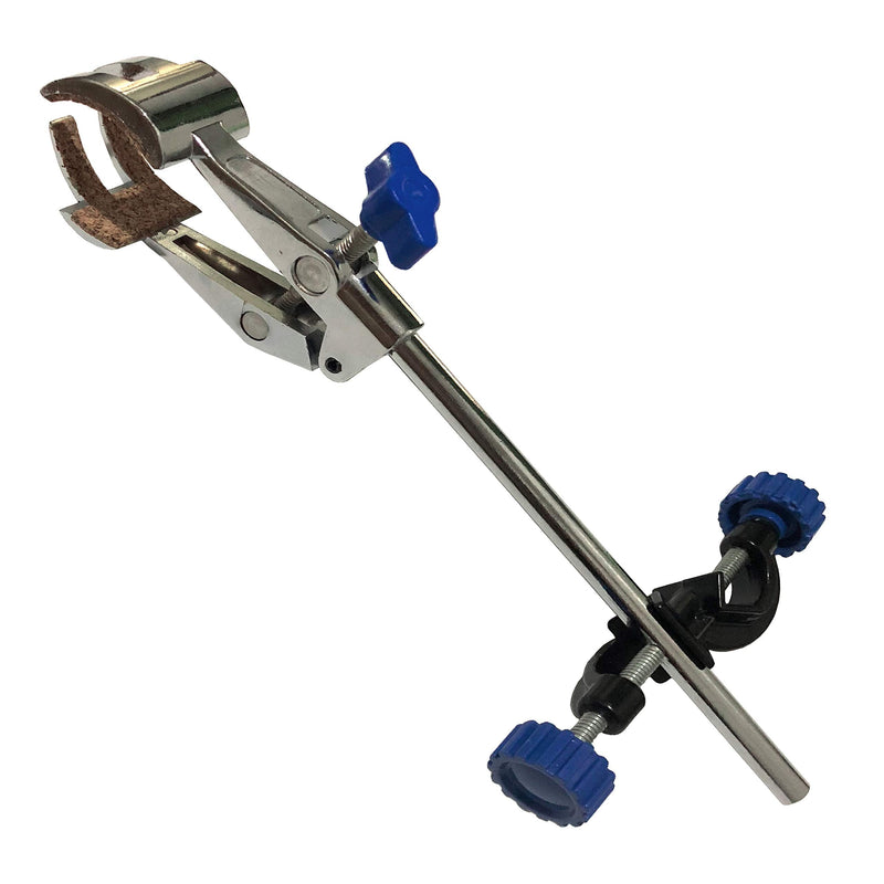 [Australia - AusPower] - OESS Lab Clamp 4 Prong Finger Style Cork-Coated Head and A Black Laboratory Stand Clip 
