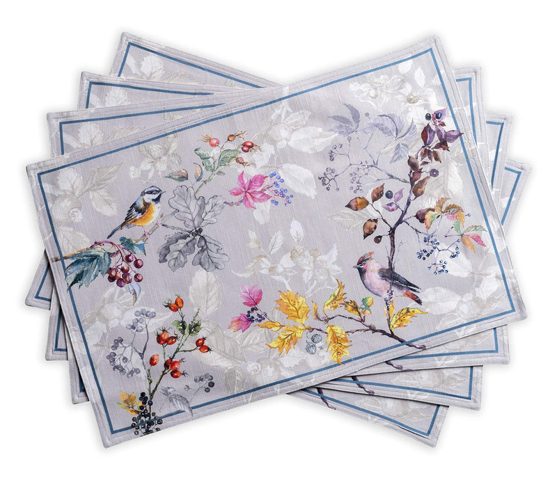 [Australia - AusPower] - Maison d' Hermine Equinoxe 100% Cotton Set of 4 Placemats for Dining Table | Kitchen | Wedding | Everyday Use | Dinner Parties | (Grey, 13 Inch by 19 Inch) Equinoxe - Grey (Set of 4) 