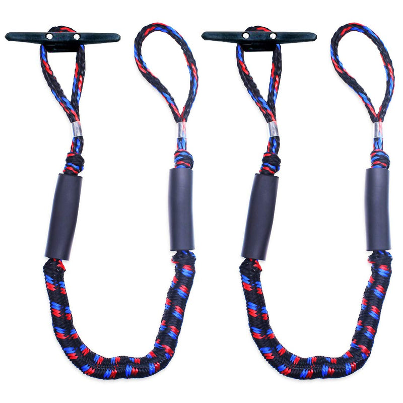 [Australia - AusPower] - Botepon Boat Bungee Dock Lines, Mooring Lines, Boating Gifts for Men, Boat Accessories, Pontoon Accessories, Perfect for Bass Boat, Jet Ski (4 Feet) 