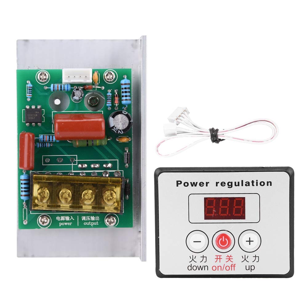 [Australia - AusPower] - AC 220V 6000W Adjustable SCR Digital Voltage Regulator Electric Motor Speed Control Dimming Dimmer Thermostat Module 