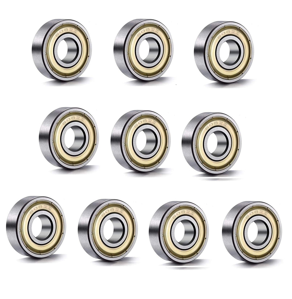 [Australia - AusPower] - 608 ZZ Ball Bearings(10PCS), 608ZZ Metal Double Shielded Miniature Deep Groove Skateboard Ball Bearings (8mm x 22mm x 7mm) 