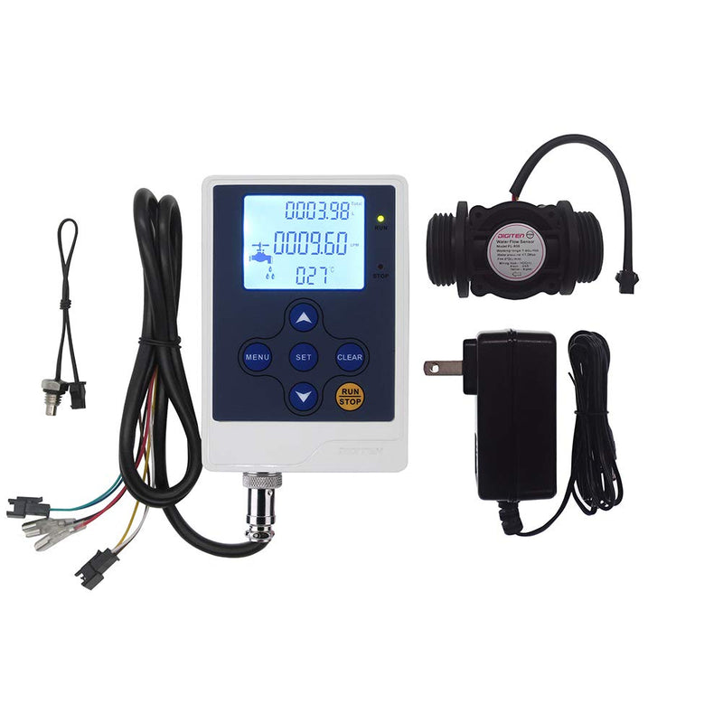 [Australia - AusPower] - DIGITEN Water Flow Control LCD Display+G1"Flow Sensor Meter 