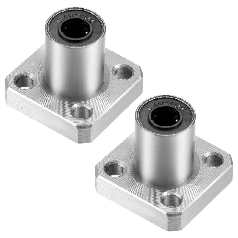 [Australia - AusPower] - uxcell LMK6UU Square Flange Linear Ball Bearings, 6mm Bore Dia, 12mm OD, 19mm Length(Pack of 2) 