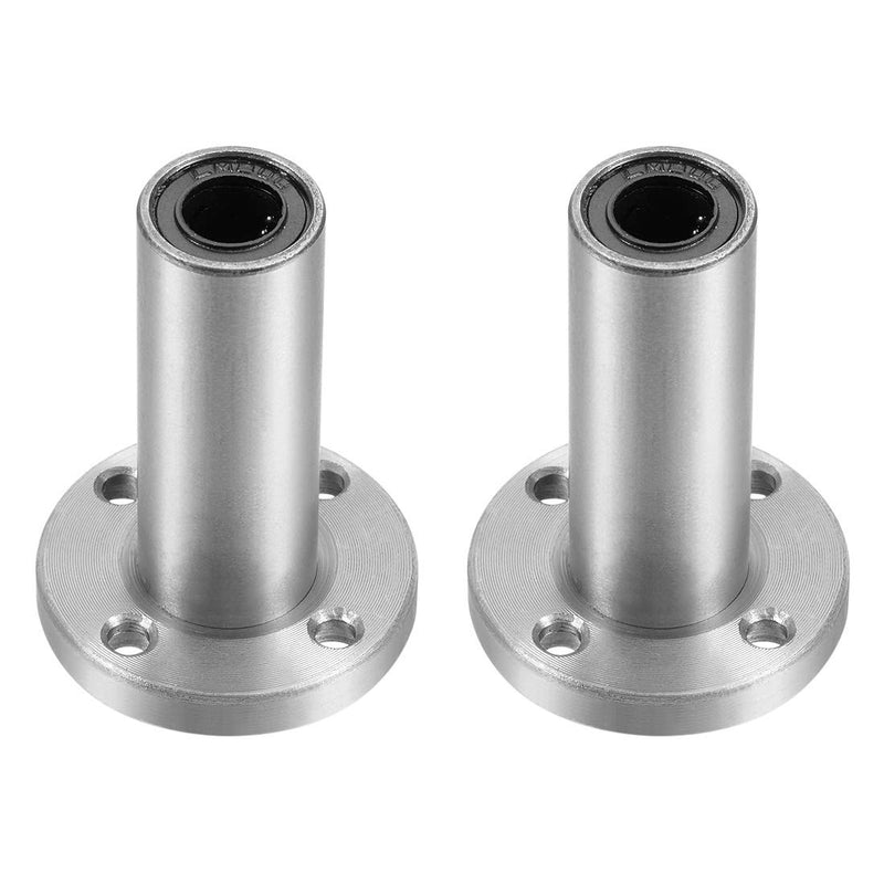 [Australia - AusPower] - uxcell LM8UU Extra Long Round Flange Linear Ball Bearings, 8mm Bore Dia, 15mm OD, 45mm Length(Pack of 2) 