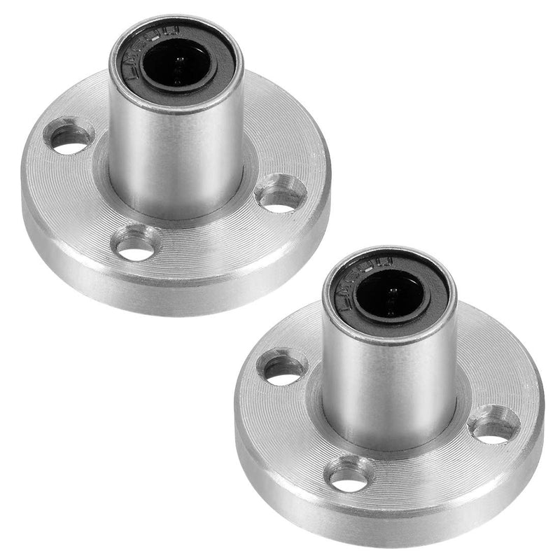 [Australia - AusPower] - uxcell LM6UU Round Flange Linear Ball Bearings, 6mm Bore Dia, 12mm OD, 19mm Length (Pack of 2) 