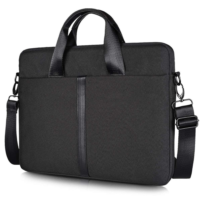 [Australia - AusPower] - 15.6 Inch Laptop Shoulder Bag, Slim Business Portable Carrying Case Men Women for HP ENVY X360 2-in-1 15.6, Acer Chromebook 15, IdeaPad 3 5 15.6", Dell Inspiron 15 3000 5000 7000 15.6, MSI GL65 Bag 15.6 Inch Black 