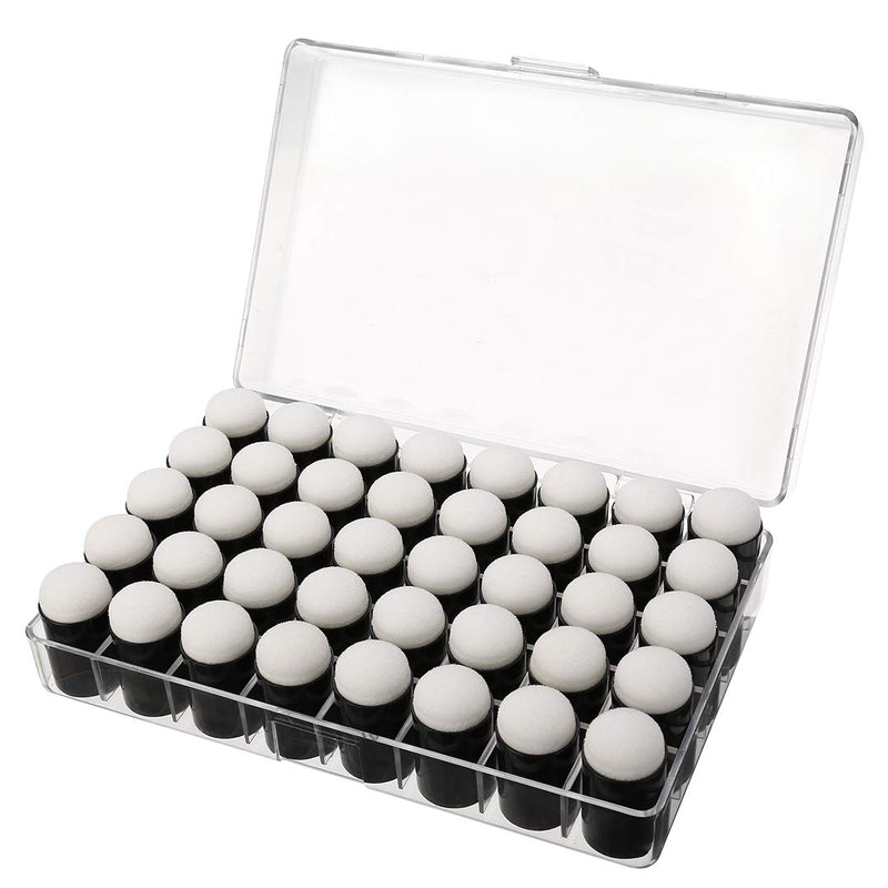 [Australia - AusPower] - 40 Pcs Finger Sponge Daubers with Storage Box for Painting Chalk Ink Card Making Drawing 