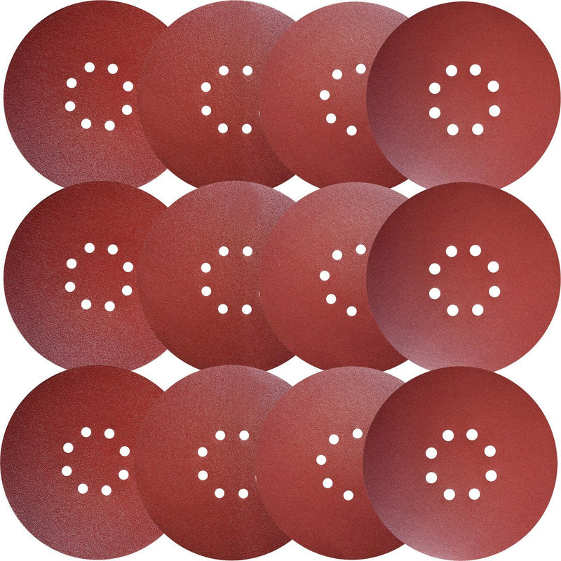 [Australia - AusPower] - Sackorange 30 PCS 9-Inch 8-Hole Hook-and-Loop Sanding Discs Sander Paper for Drywall Sander(5 Each of 80 100 120 180 240 400 Grits) 
