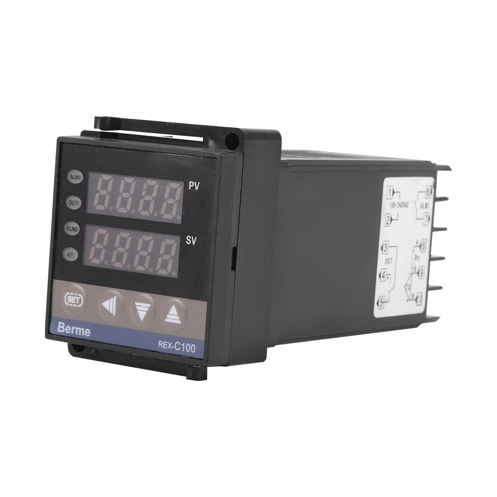 [Australia - AusPower] - PID Temperature Controller, 0℃-50℃ Alarm REX-C100 Digital Intelligent Thermostat LED PID Temperature Controller AC110V-240V 