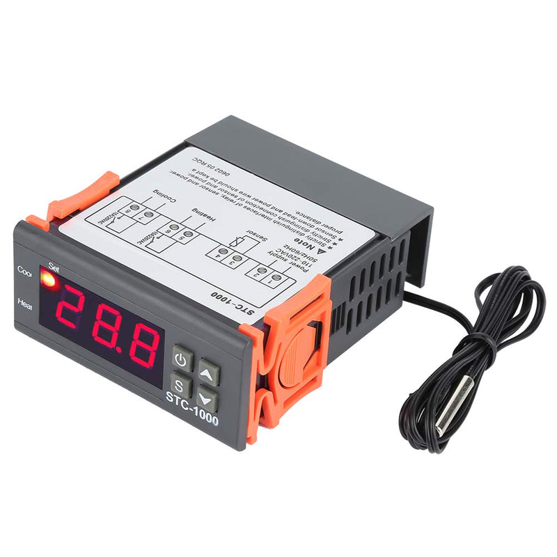 [Australia - AusPower] - Hilitand STC 1000 Digital Temperature Controller, -50℃-99℃ Alarm Intelligent Thermostat LED with Sensor AC110V-220V 