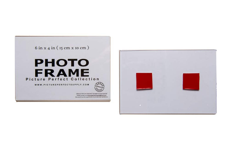 [Australia - AusPower] - Photo Booth Frames - 6x4 Wall Mount Acrylic Sign Holder with Adhesive, No Hole, No Drilling (10 Pack) 10 