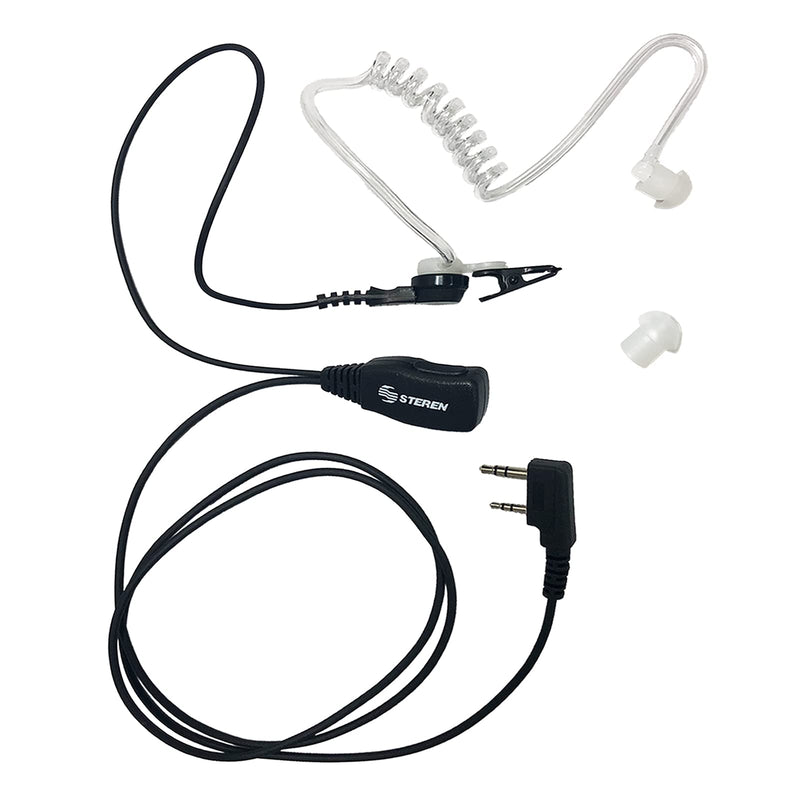 [Australia - AusPower] - 1.5-Wire Security & Surveillance Clear Acoustic Tube Earpiece Headset with PTT Button Mic for Kenwood, Baofeng & Retevis Two-Way Radios H-777, BF-888s, UV-5R, UV-82, RT22, TK2207, TK-3360 