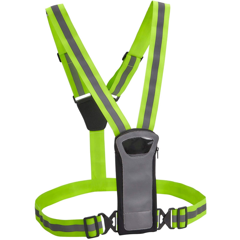 [Australia - AusPower] - Athlé Reflective Vest with Phone Holder - High Visibility Vest for Safe Running, Jogging, Dog Walking, Biking and More 