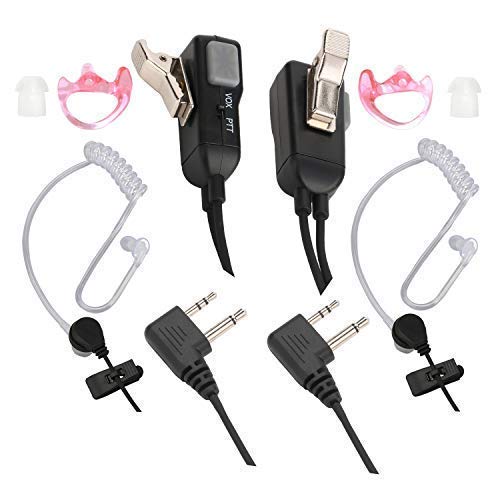 [Australia - AusPower] - Reyinl RYL13 Two Way Radio Headset Noise Canceling Transparent Security Earpiece for Midland GMRS/FRS Radios with PTT/VOX – Pair 