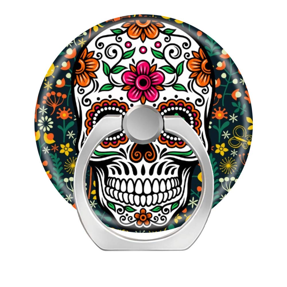 [Australia - AusPower] - LoveStand-Cell Phone Ring Holder 360 Degree Finger Ring Stand for Smartphone Tablet and Car Mount-Colorful Floral Sugar Skull 