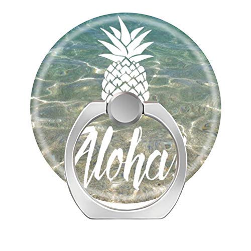 [Australia - AusPower] - LoveStand-Cell Phone Ring Holder 360 Degree Finger Ring Stand for Smartphone Tablet and Car Mount-Aloha Pineapple Tropical Beach 