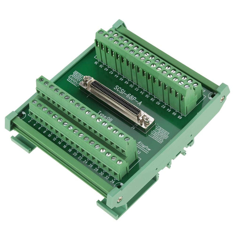 [Australia - AusPower] - SCSI68 68-pin DB Type Female Connector Breakout Board Terminal Module Connector Terminal Block Brass 48V 1A 