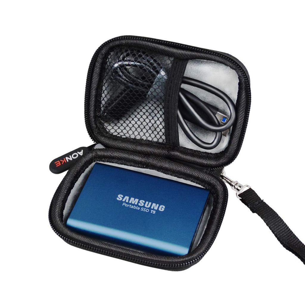 [Australia - AusPower] - Hard Travel Case Bag for Samsung T3 T5 Portable 250GB 500GB 1TB 2TB SSD USB 3.0 External Solid State Drives by AONKE 