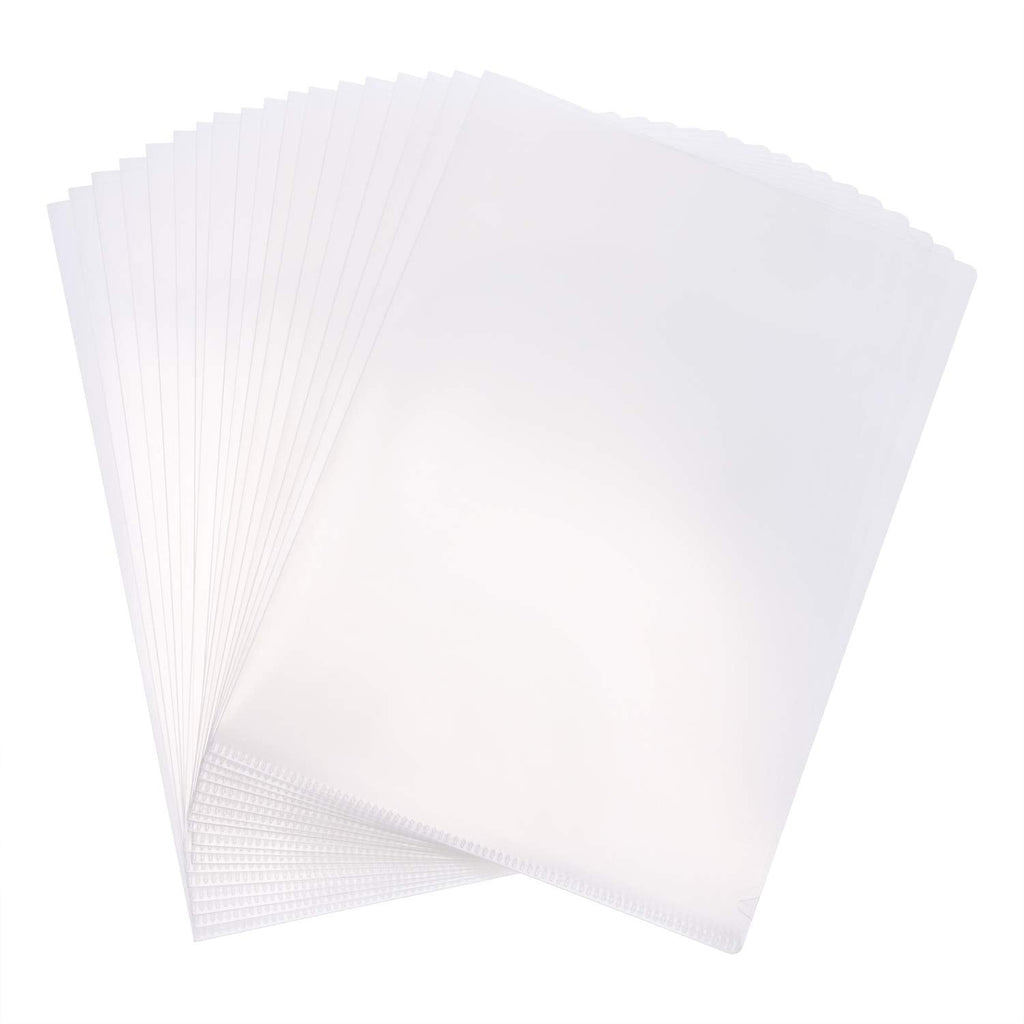 [Australia - AusPower] - Tupalizy Clear Plastic File Document Folder Protector Organizer Transparent L-Type Paper Jacket Sleeves A5 Size Copy Safe Project Pockets, 16PCS (A5) 