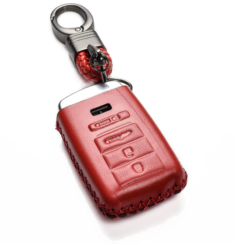 [Australia - AusPower] - Vitodeco Leather Smar Key Fob Case Compatible with Acura RDX, MDX, ILX, TLX 2016-2020 (4-Button, Red) 4-Button 