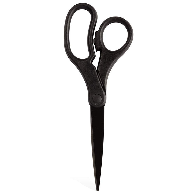 [Australia - AusPower] - JAM PAPER Multi-Purpose Precision Scissors - 8 Inch - Black - Ergonomic Handle & Stainless Steel Blades - Sold Individually 