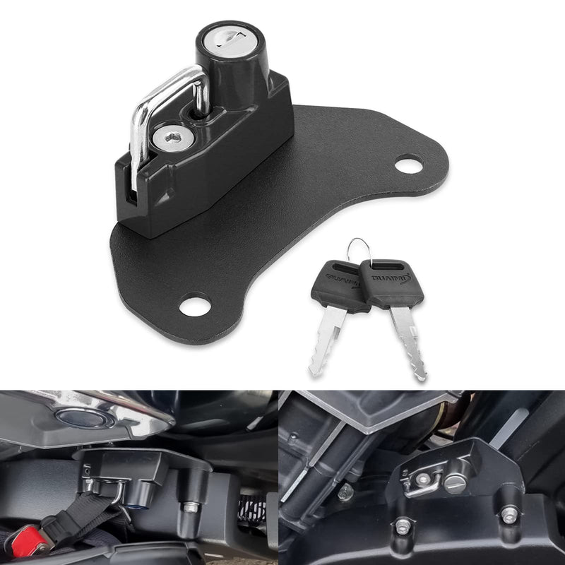 [Australia - AusPower] - Motorcycle Helmet Lock Anti-Theft Helmet Security Lock with Keys for Indian Scout/Sixty 2015-2018-Black Standard Lock Black 