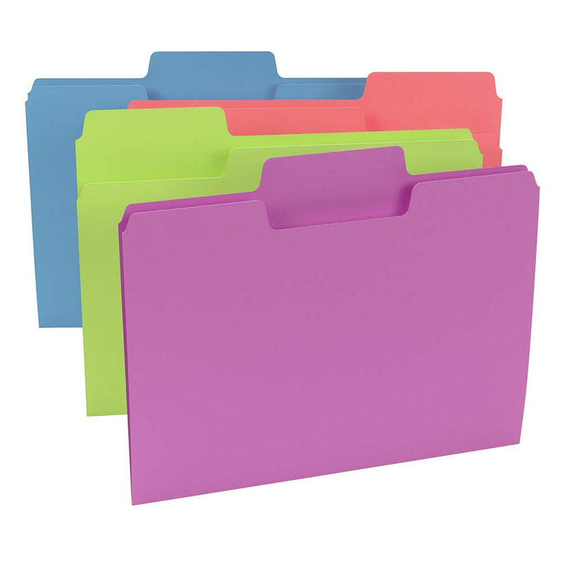 [Australia - AusPower] - Smead SuperTab File Folder, Oversized 1/3-Cut Tab, Letter Size, Assorted Bright Colors, 24 per Pack (11957) 
