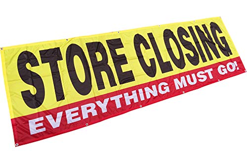 [Australia - AusPower] - 4Less 3x10 Ft Store Closing Everything Must GO Banner Vinyl Alternative Store Sign - Fabric yb 