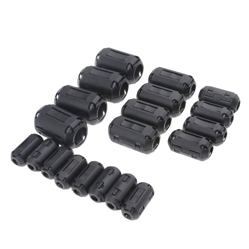 [Australia - AusPower] - SING F LTD 20pcs Clip-On Ferrite Ring Core Noise Suppressor EMI RFI Clip Cable 