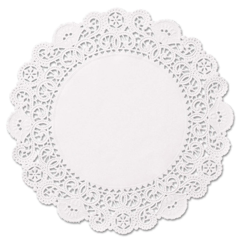 [Australia - AusPower] - Round 8 inch Paper Lace Table Doilies – White Decorative Tableware Disposable Placemats - Made in Canada (Pack of 100) 