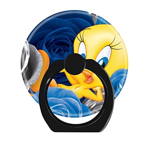 [Australia - AusPower] - LoveStand-Cell Phone Ring Holder 360 Degree Finger Ring Stand for Smartphone Tablet and Car Mount-Tweety with Roses Square 