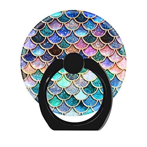 [Australia - AusPower] - LoveStand-Cell Phone Ring Holder 360 Degree Finger Ring Stand for Smartphone Tablet and Car Mount-Pink Mermaid Glitter Scales Mermaid Scales 