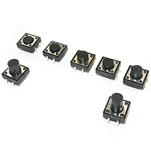 [Australia - AusPower] - Magic&shell 70pcs 7 Value Tact Switch DIP 4PIN ON/Off Horizontal Tactile Push Button Micro Touch Switch Kit 12x12 Series 12x12x4.3/5/6/7/8/9/10mm 
