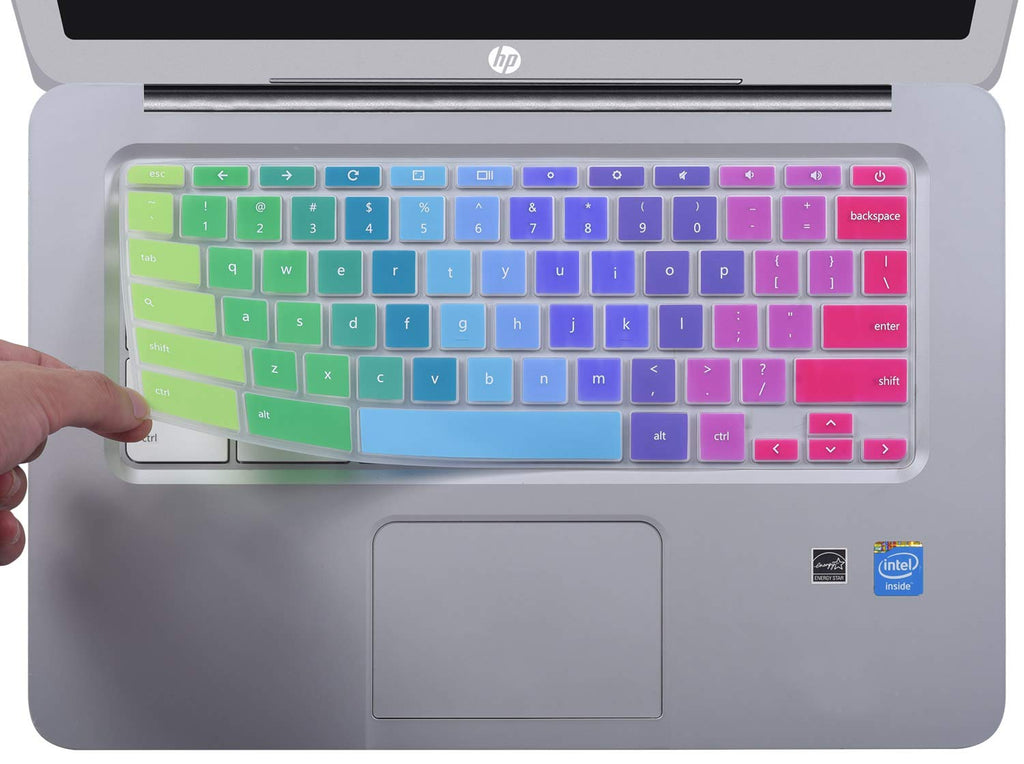 [Australia - AusPower] - Colorful Keyboard Cover for HP 14 inch Chromebook/HP Chromebook 14-db 14-db0020nr/HP Chromebook 14-ca 14-ca061dx 14-ca064dx /HP Chromebook 14-ak Series/HP Chromebook 14 G2 G3 G4 G5, Rainbow 