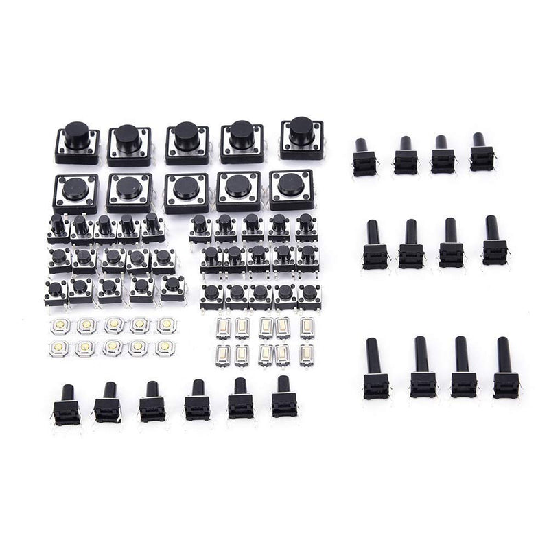 [Australia - AusPower] - Magic&shell 140pcs 14 Value Tact Switch ON/Off Tactile Push Button Micro Touch Switch Assorted Kit N.O Normal Close 